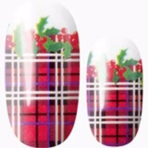 3 For 15 - LILY & FOX - HOLLY-DAY PLAID Holiday Nail Stickers Wraps Strips